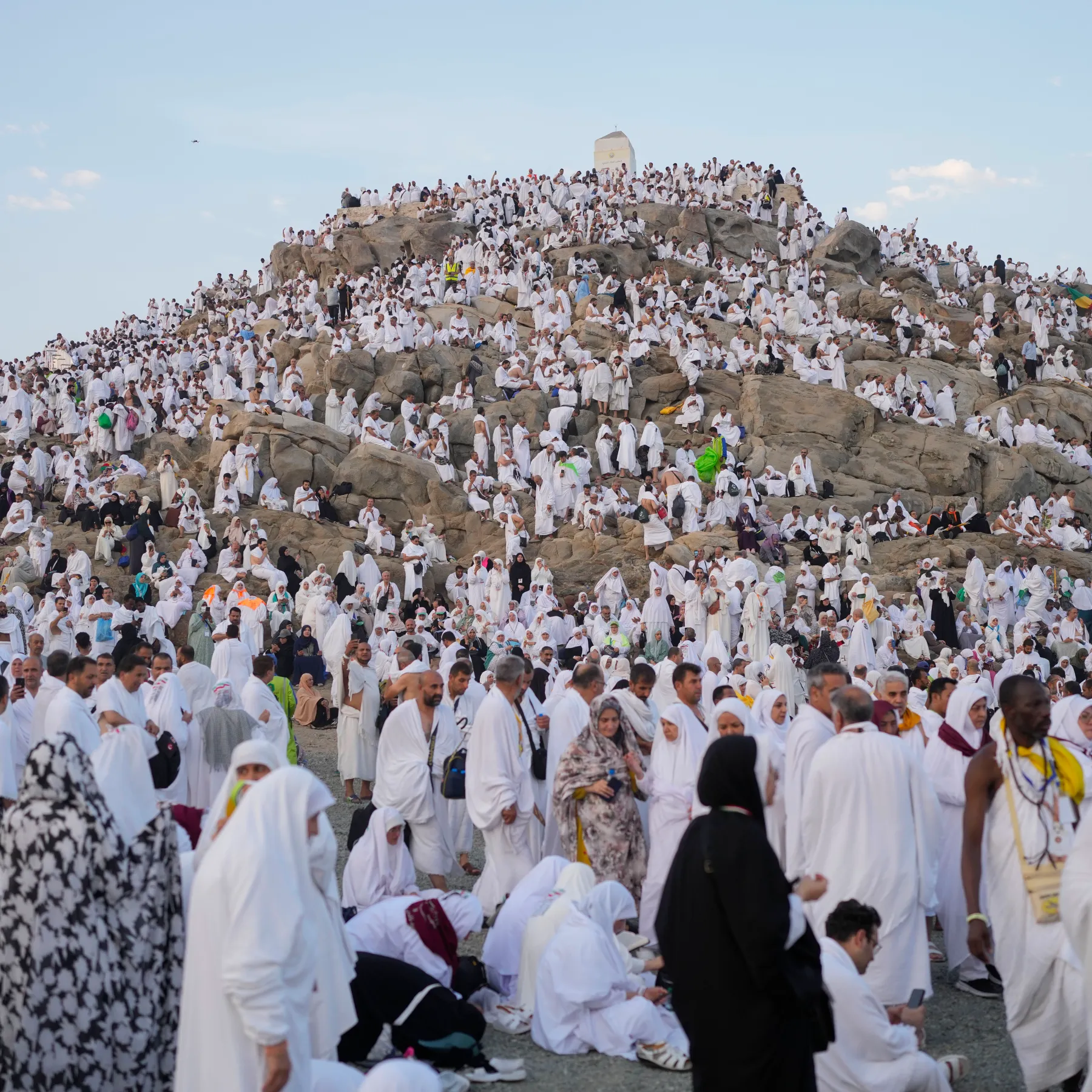 Hajj services — pilgrims at Mount Arafat